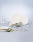 Wonderful World White Dinner Set For 4 People, 36 Pieces