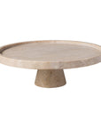 Manufacture Travertine Footed Serving Platter 24.5 cm