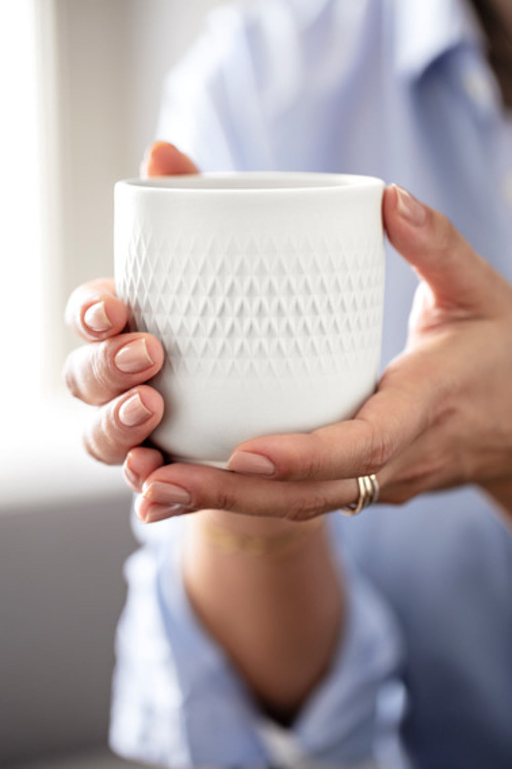 Manufacture Collier Blanc White Mug Set 2pcs