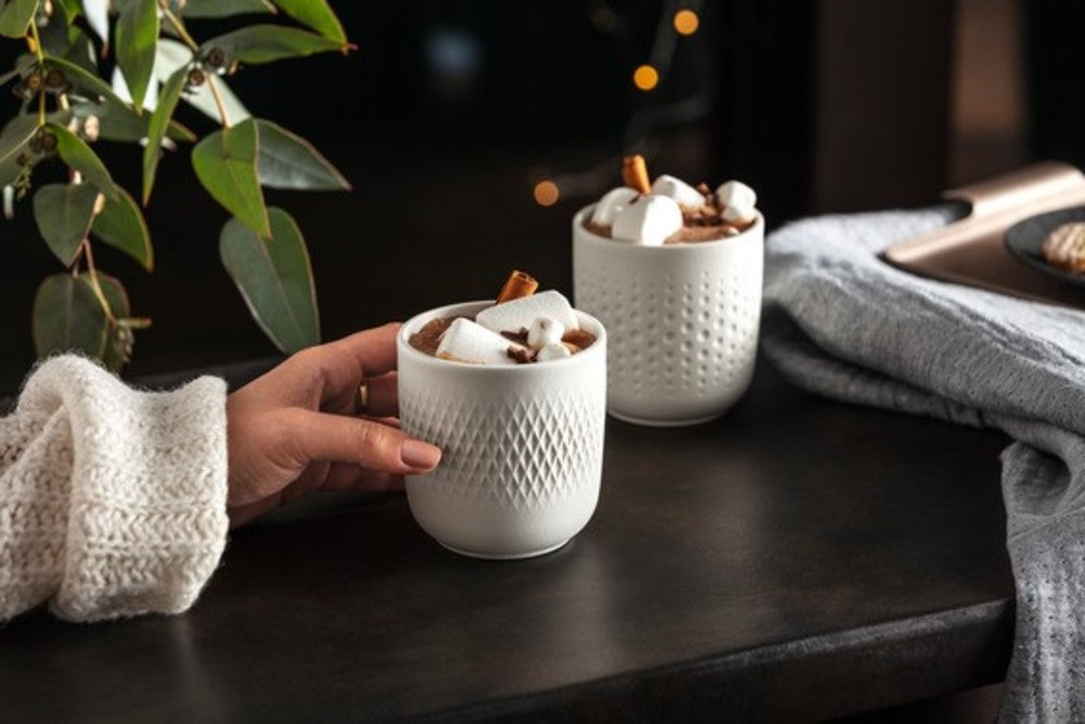 Manufacture Collier Blanc White Mug Set 2pcs