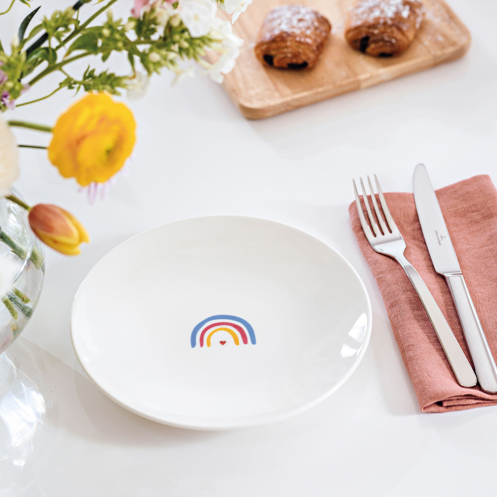 With Love Breakfast Plate Be Happy 21cm