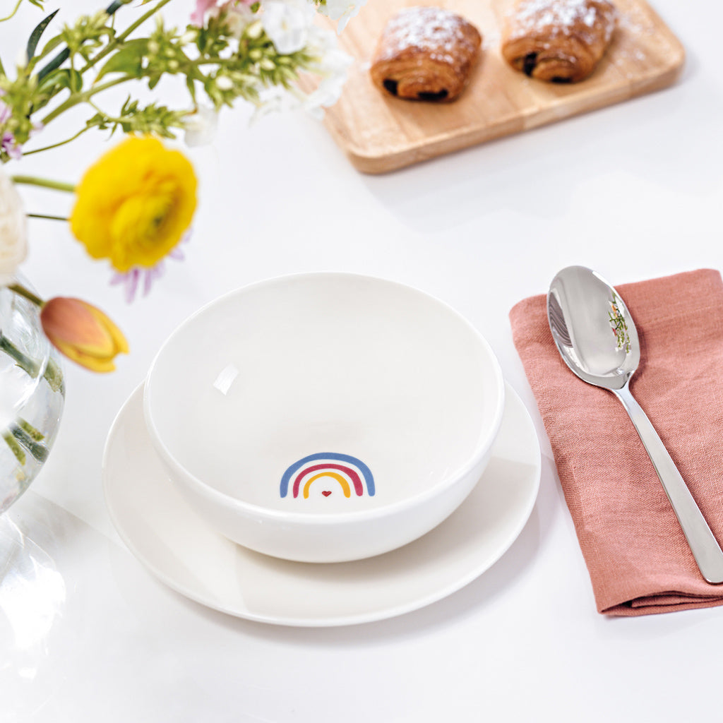 With Love Cereal Bowl Be Happy 17cm