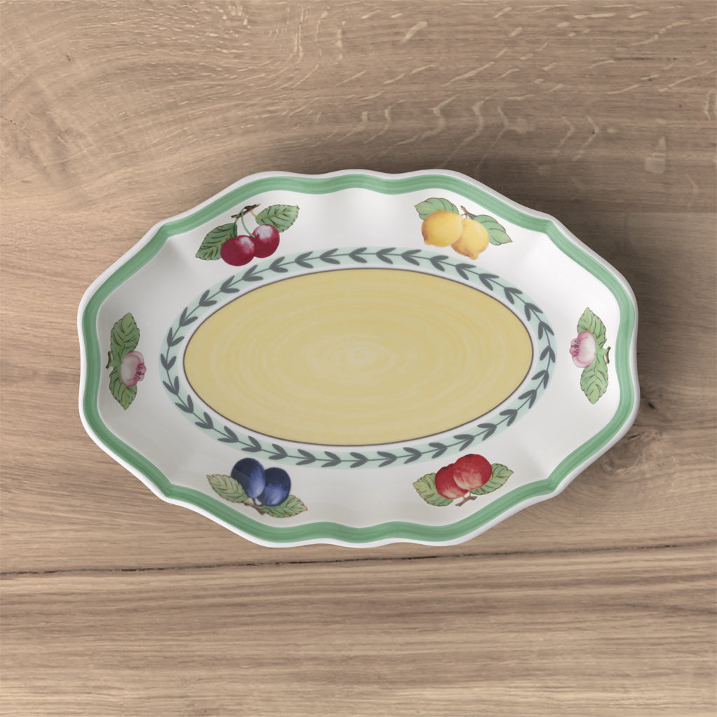 French Garden Fleurence Pickle Dish/Saucer Sauceboat 24 cm
