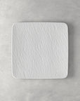 Manufacture Rock Blanc Square Serving Plate/Gourmet Plate 32.5 cm