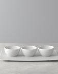 Manufacture Rock Blanc Dip Bowl Set Of 4 Pieces