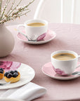 Rose Garden Saucer for Coffee Cup Pink