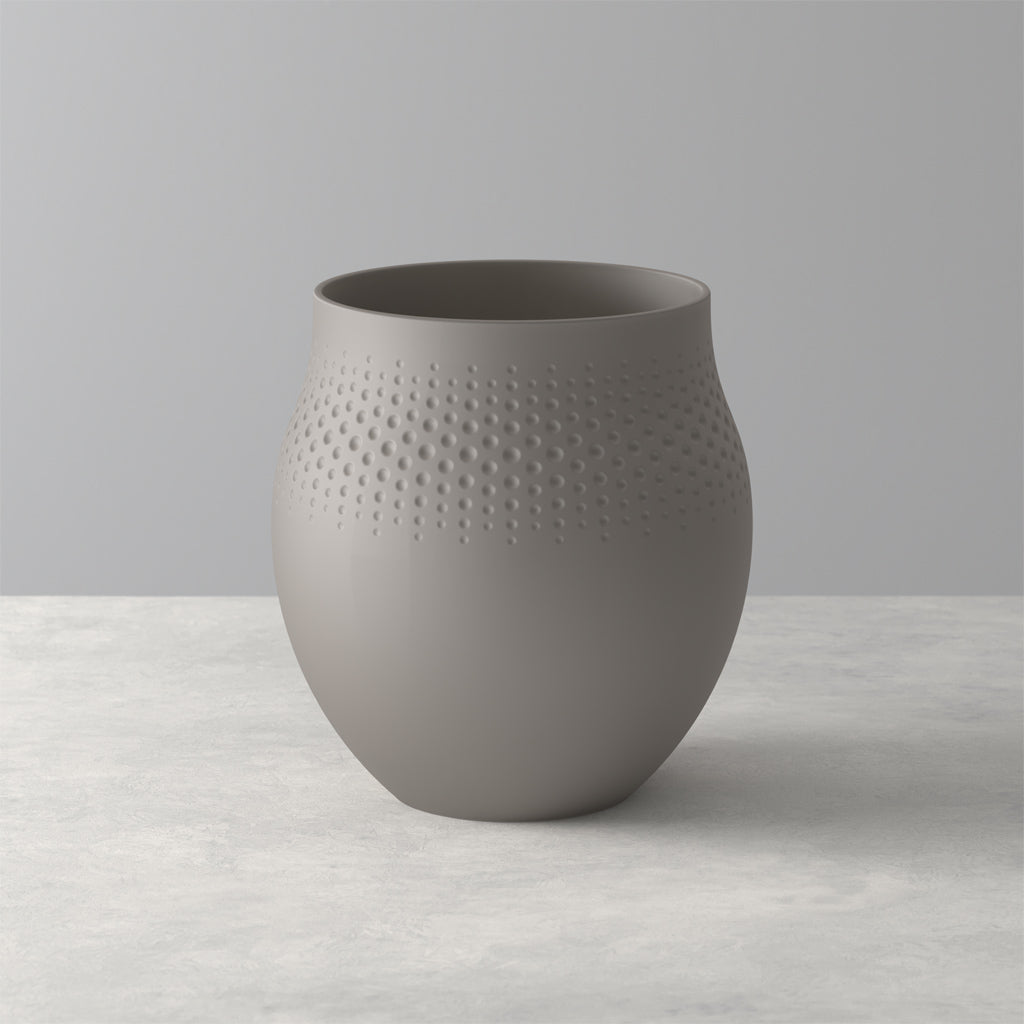 Manufacture Collier taupe Vase Perle large