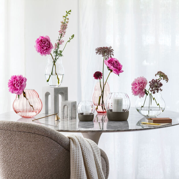 Rose Garden Home Vase, Rose 12.8x12.8x20cm
