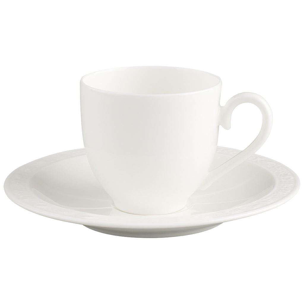 White Pearl Espresso Cup Set for 6 persons