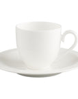 White Pearl Espresso cup & Saucer – Set of 6