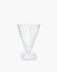 Spiral Crystal Vase with Foot