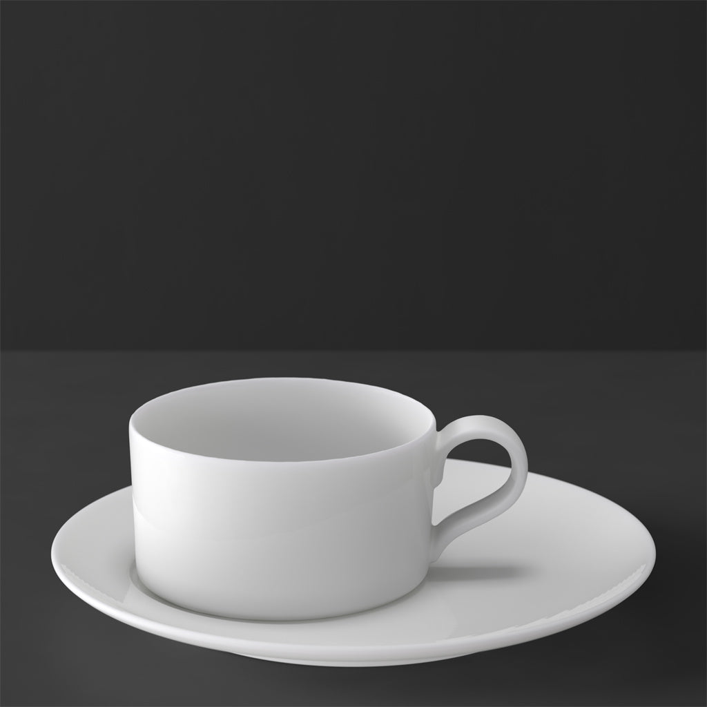 MetroChic Blanc Teacups & Saucers Set 6 Person