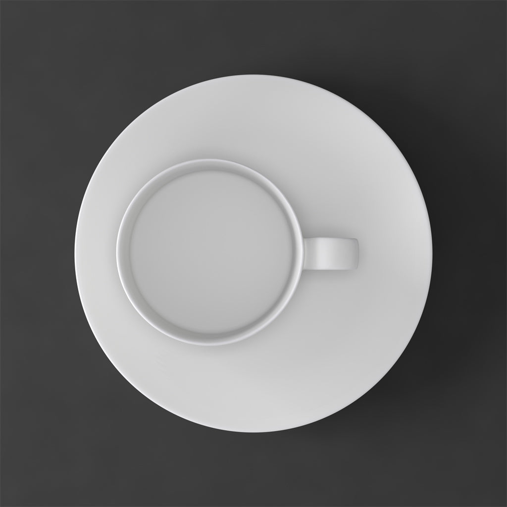 MetroChic Blanc Teacups & Saucers Set 6 Person