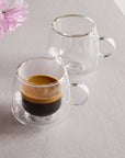 Artesano Hot & Cold Esspresso Glass with Handle 60 ml, Set Of 2