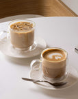 Artesano Hot & Cold Beverage Coffee Glass 180 ml, Set Of 2