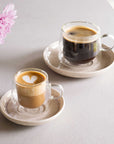 Artesano Hot & Cold Beverage Coffee Glass 180 ml, Set Of 2