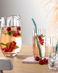 Artesano Hot & Cold Beverage Glass Straw Set 4 Pcs
