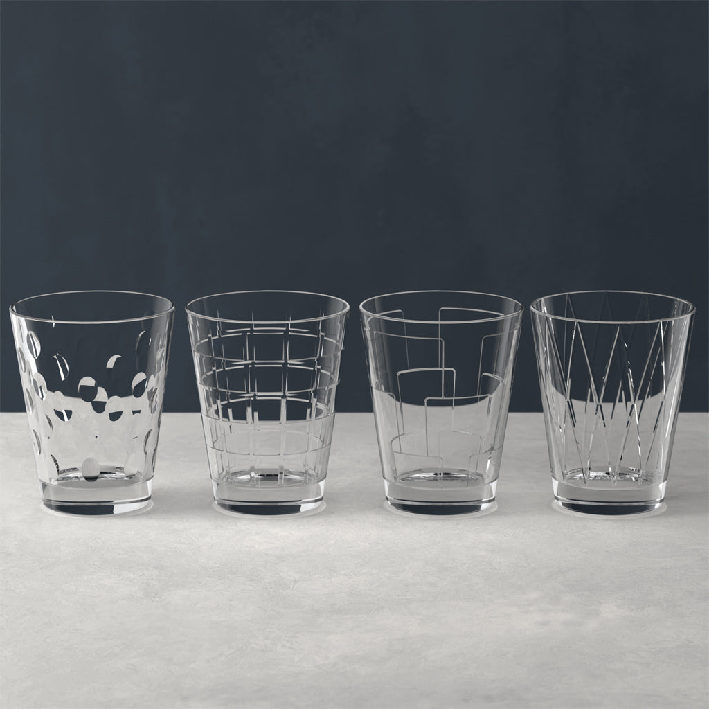 Dressed Up Water glass set 4pc clear