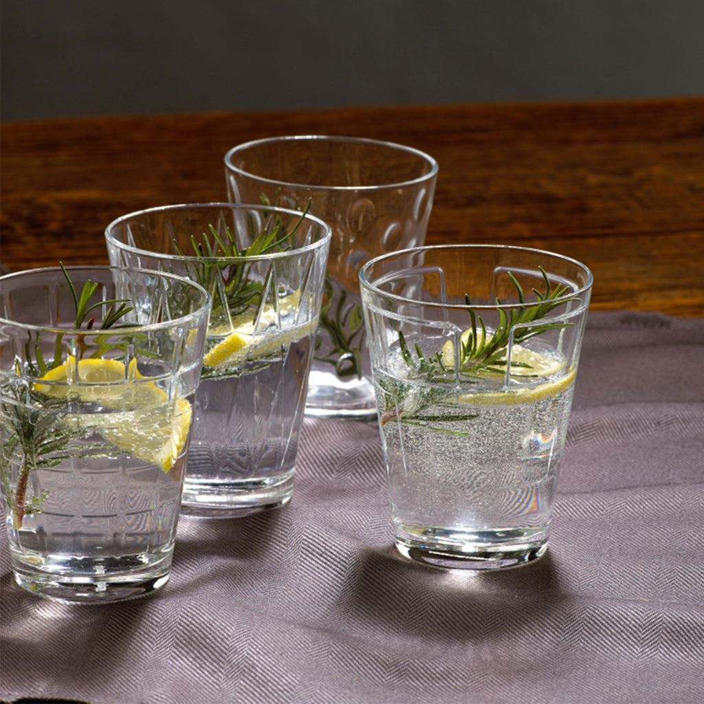Dressed Up Water glass set 4pc clear