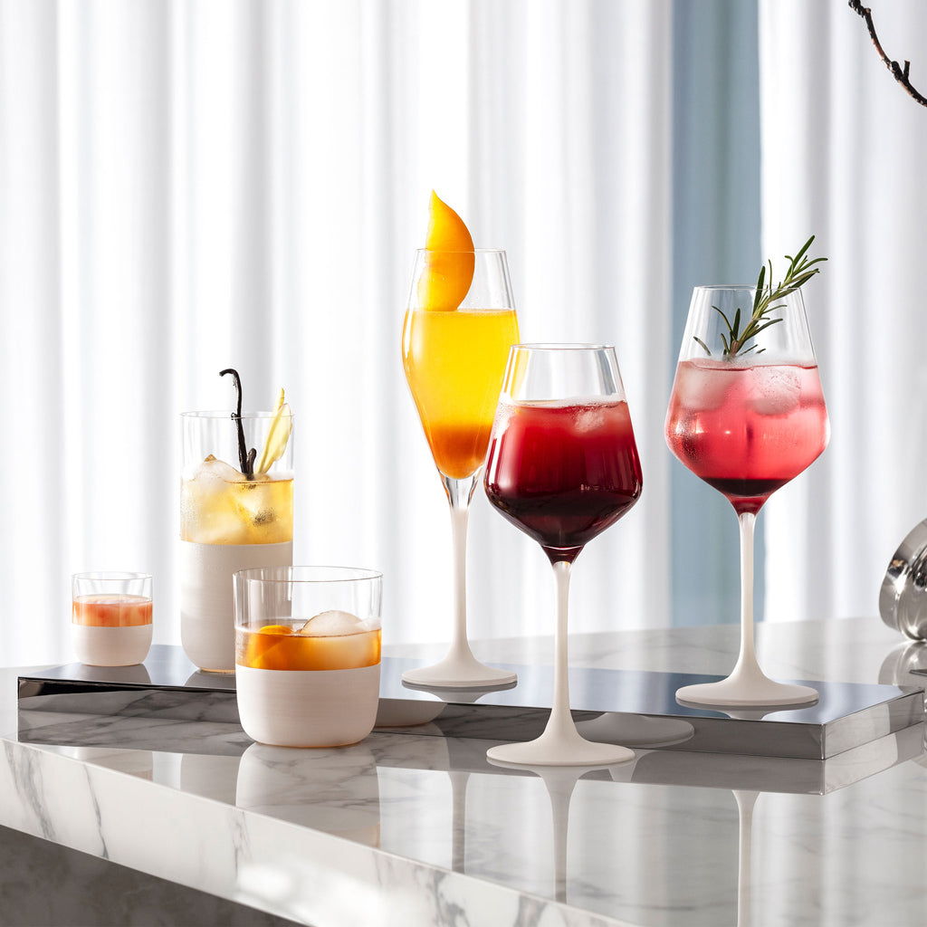 Manufacture Rock blanc Old fashioned tumbler 250ml Set of 4 pieces