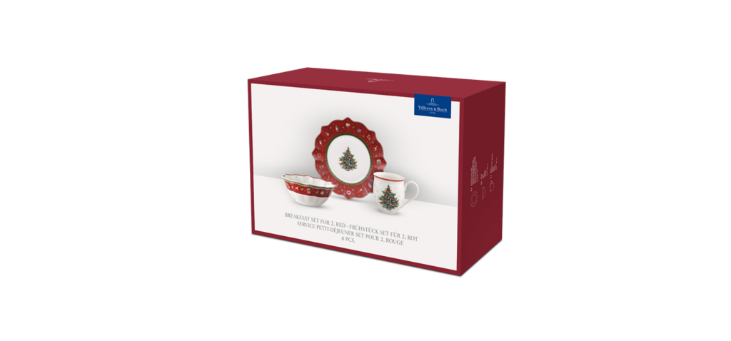 Toy's Delight Breakfast for 2 People /6 pieces - Red