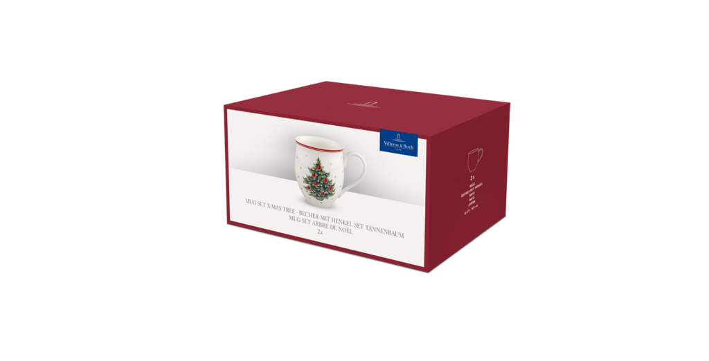 Toy's Delight Mug Set of 2pieces, X-Mas Tree
