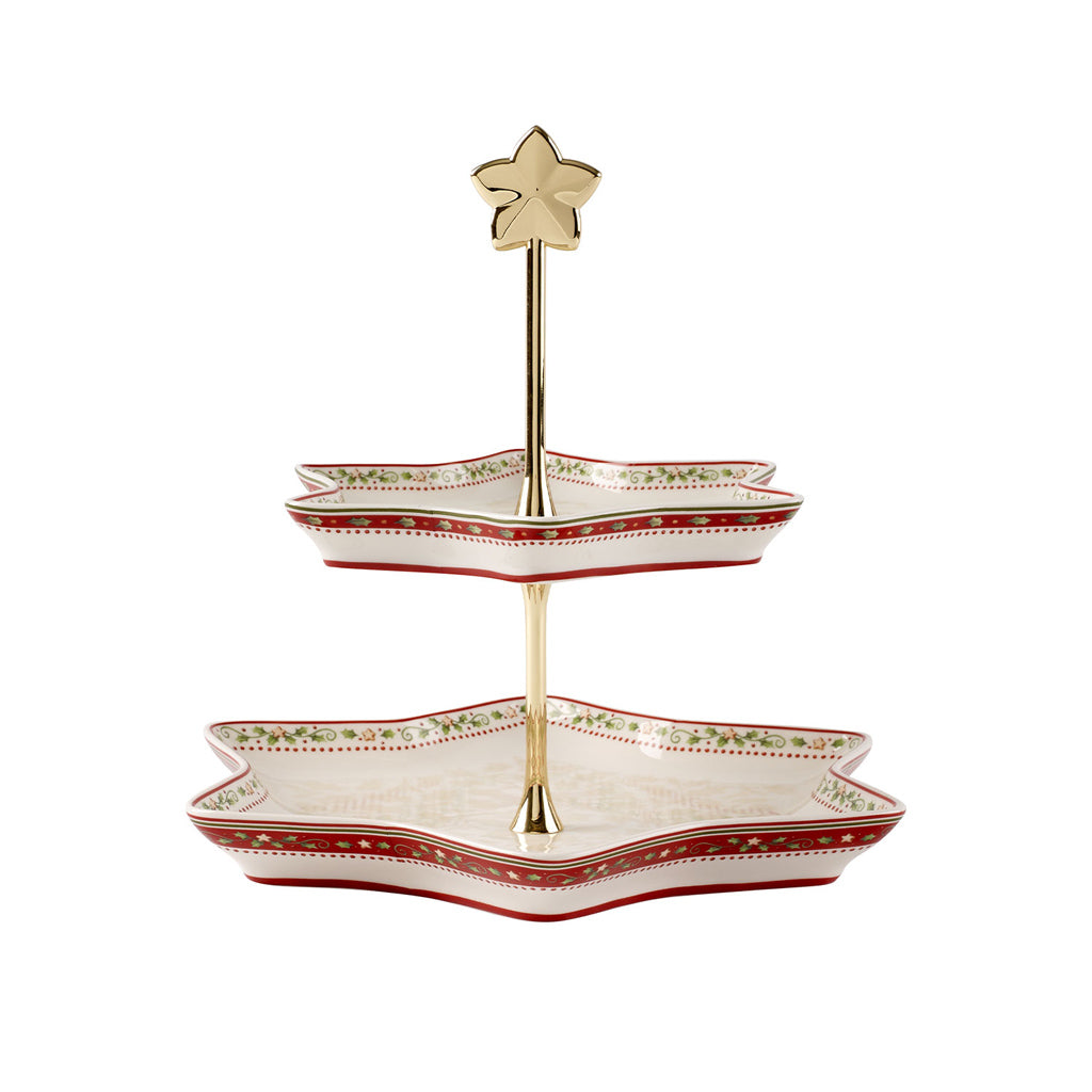 Winter Bakery Delight Tray Stand Holly