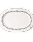 Geo Rose Grey & Platinum Oval Platter 41 cm