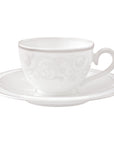 Grey Pearl Coffee/Teacup & Saucer – Set of 6