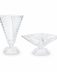 Spiral Crystal Footed Bowl & Vase – 2-Piece Set