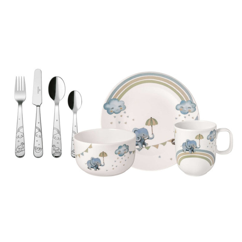 Walk Like An Elephant Children's Crockery Set 7 Pcs