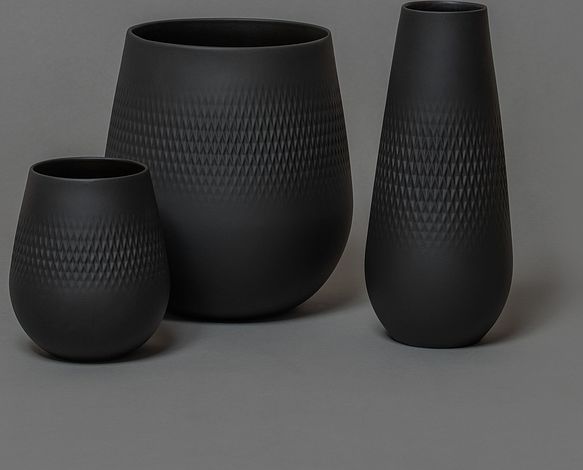 Manufacture Collier Noir Vase Carré Tall 11.5x11.5x26cm
