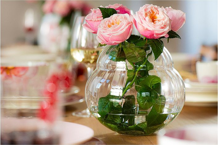 Rose Garden Home Vase/Hurricane Lamp 19x19x17cm