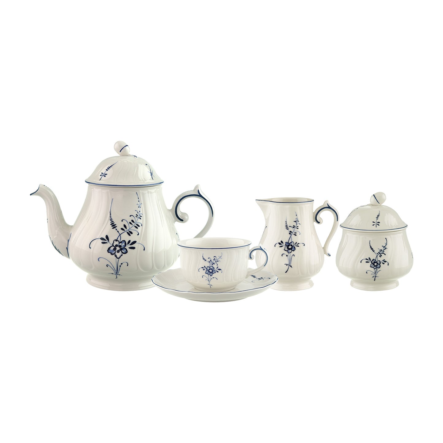 Old Luxembourg Tea Set 6 Person On 15 Pieces