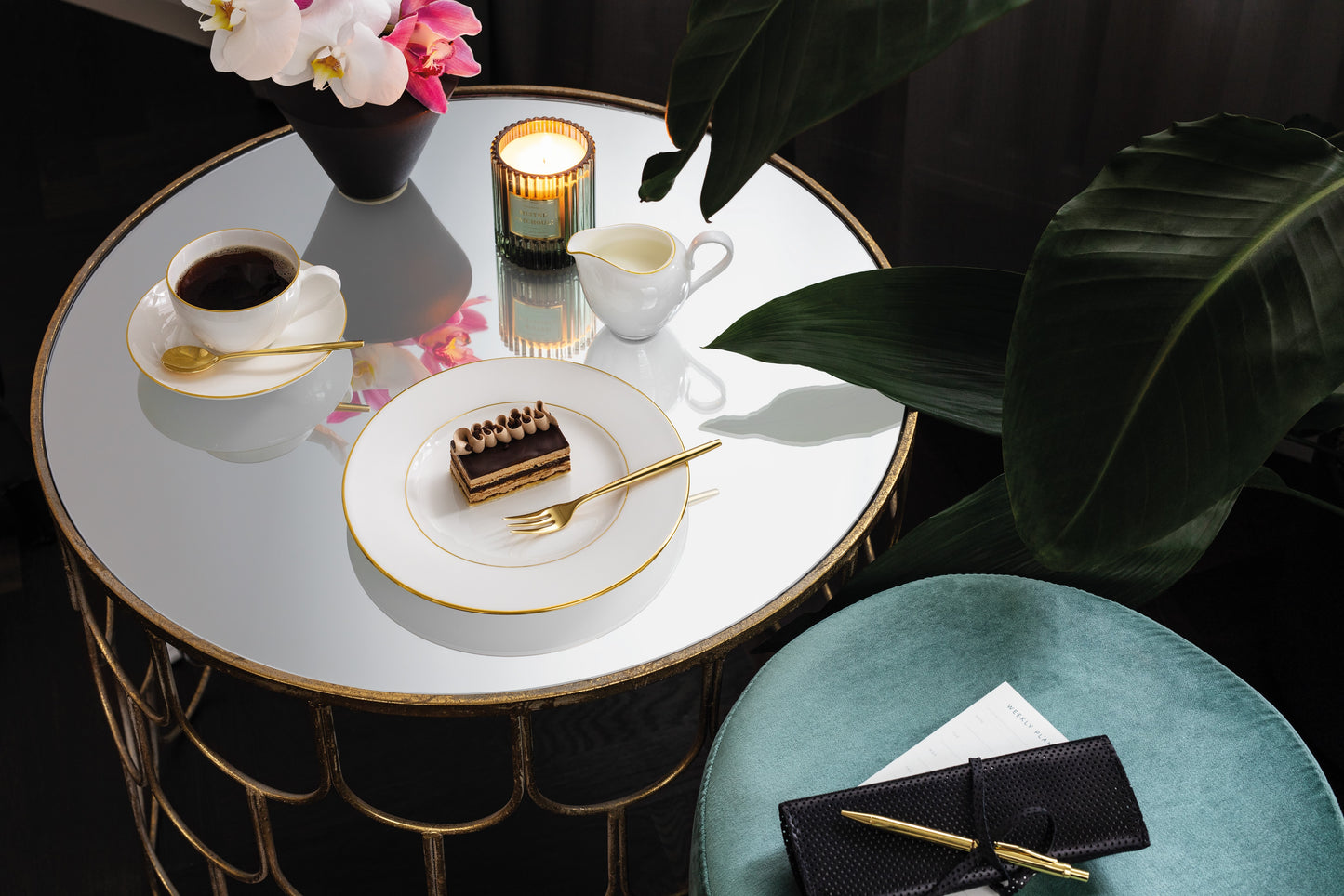 Anmut Gold Dinner Set 38 Pieces For 6 Person