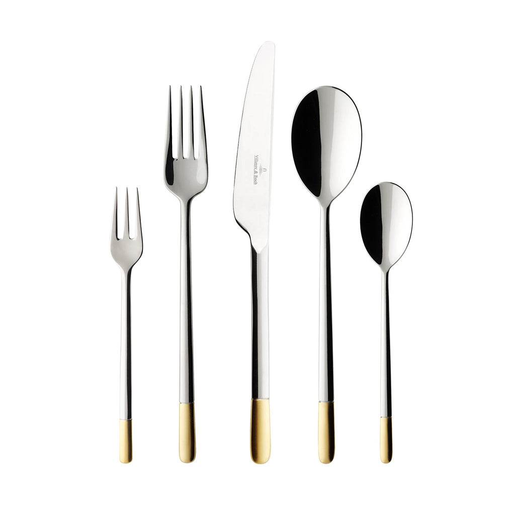 Ella Gold Cutlery Set 6 Person On 30 Pieces - Villeroy and Boch