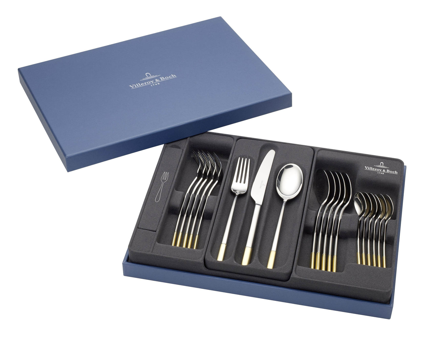 Ella Gold Cutlery Set 6 Person On 30 Pieces - Villeroy and Boch