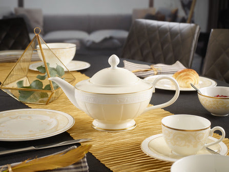 Ivoire Breakfast Cup And Saucer Set 6 Person
