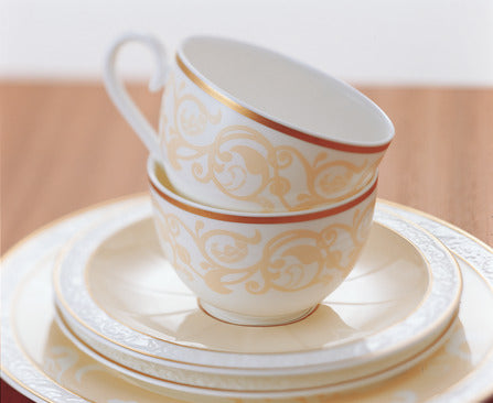 Ivoire Breakfast Cup And Saucer Set 6 Person