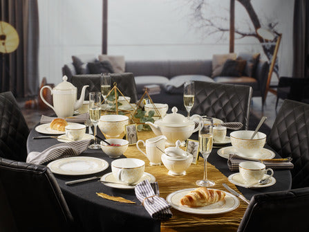 Ivoire Breakfast Cup And Saucer Set 6 Person