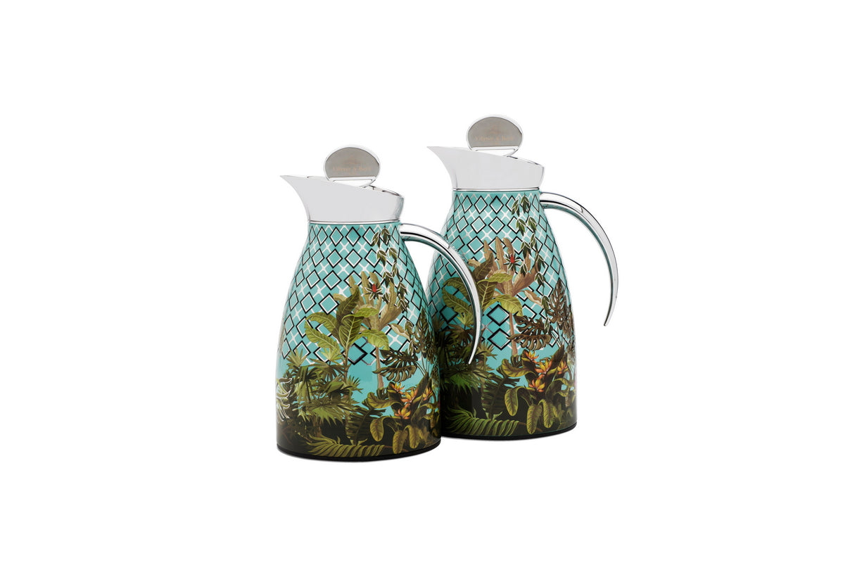 Amazonia 1L Thermos Silver Leaves