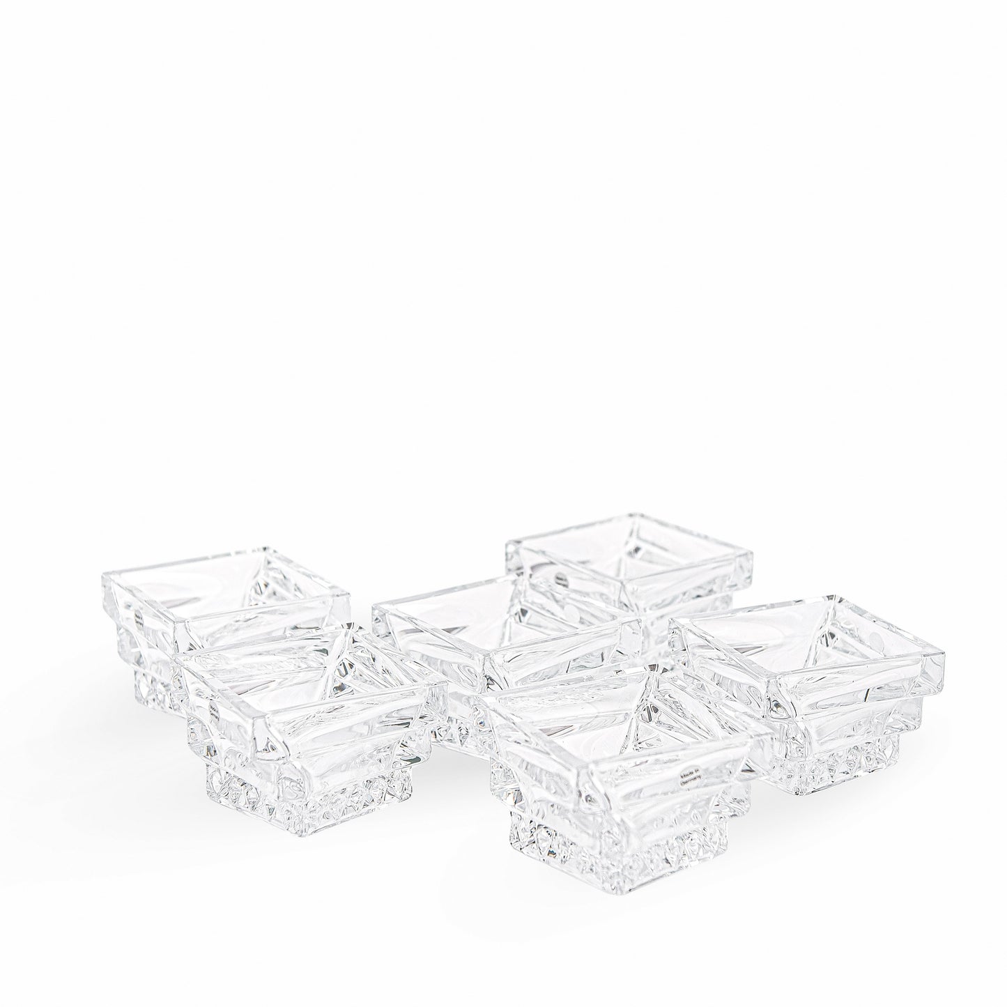 Spiral Crystal Dessert Bowl Set 6 Pcs