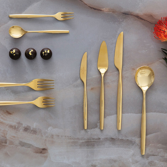 MetroChic D'Or Cutlery Set 12 Person On 70 Pieces