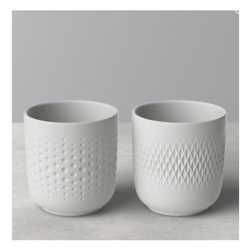 Manufacture Collier Blanc White Mug Set 2pcs