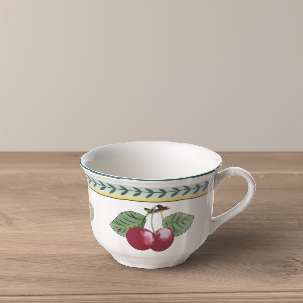 French Garden Coffee/Tea Cup with Saucer - Set of 6