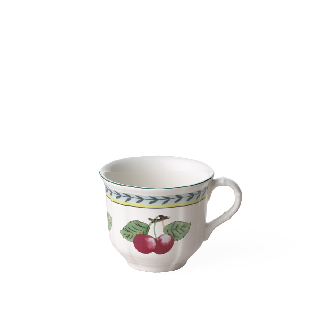 French Garden Coffee/Tea Cup with Saucer - Set of 6