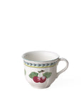 French Garden Coffee/Tea Cup with Saucer - Set of 6
