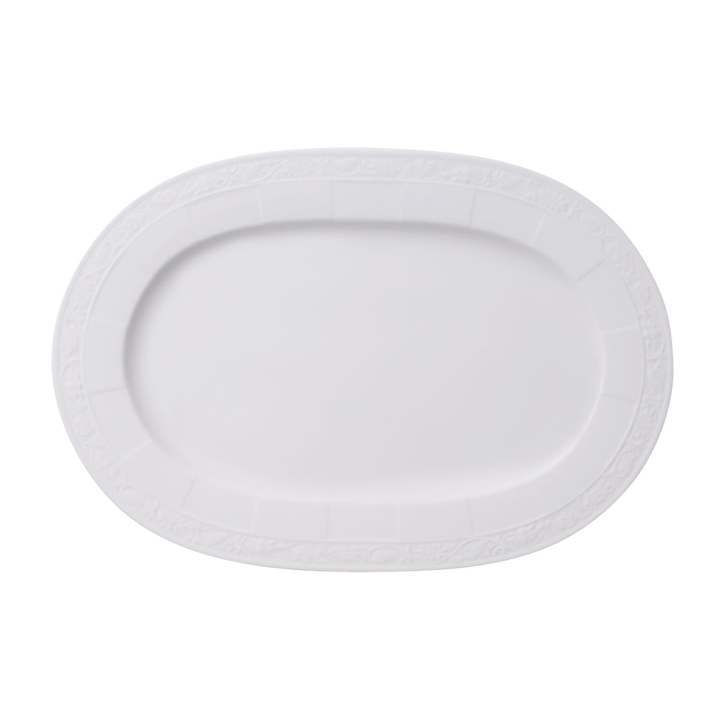 White Pearl Oval Platter 35cm
