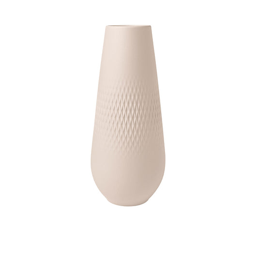 Manufacture Collier beige Vase Carré tall 11,5x11,5x26cm