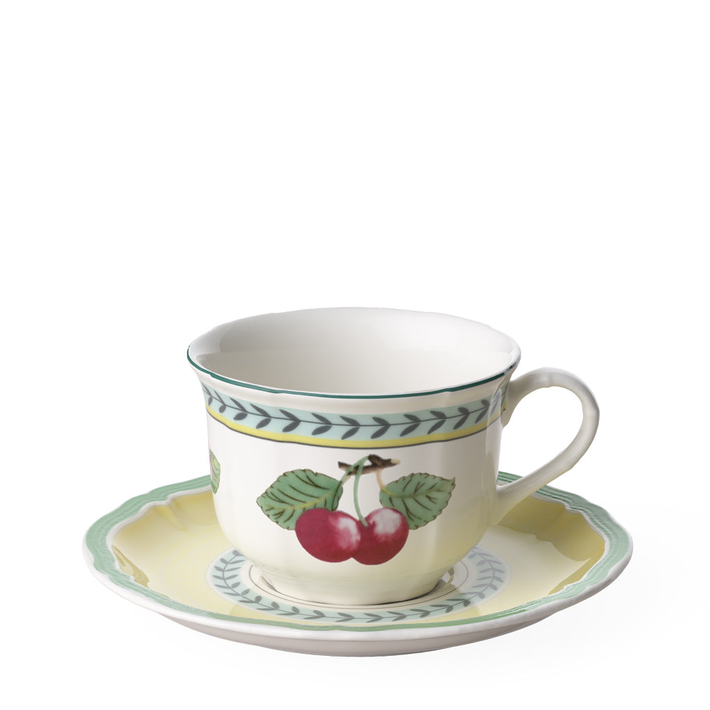French Garden Fleurence Breakfast Cup Set for 6 Persons
